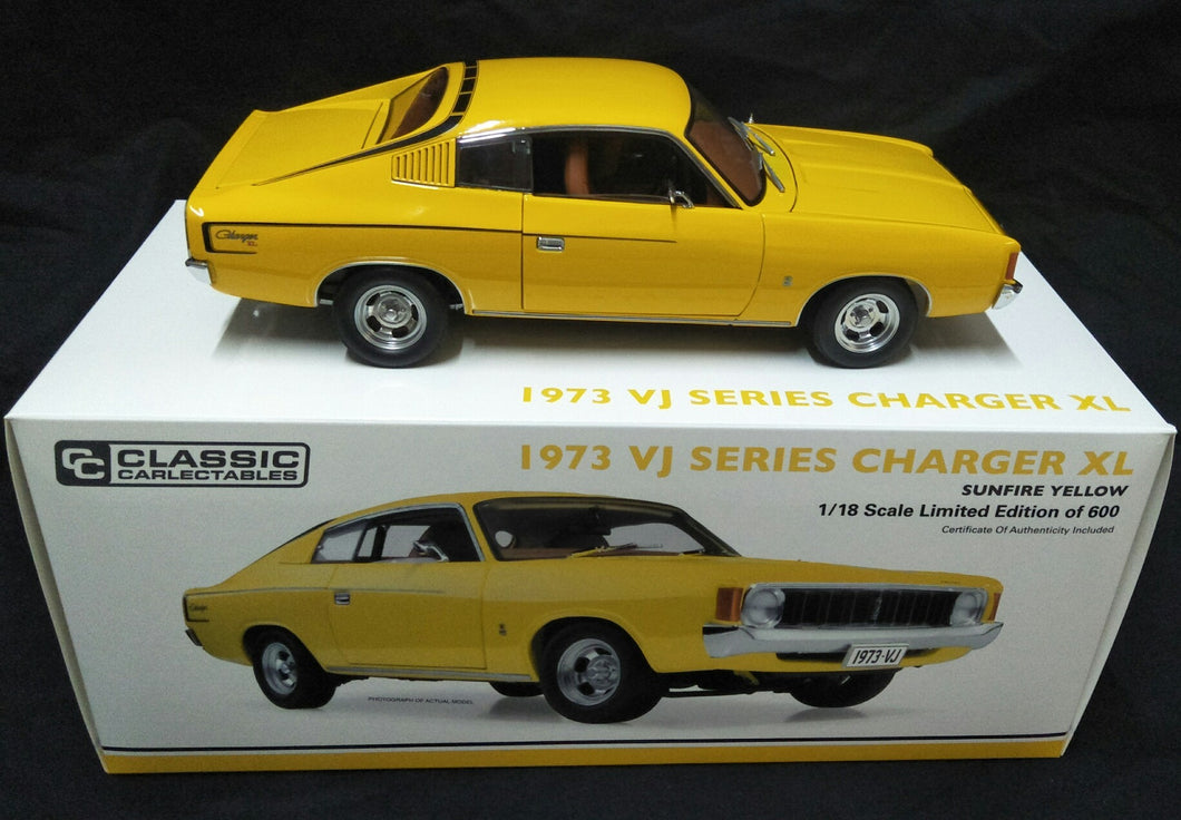 Classic Carlectables 1973 VJ Series Charger XL - Sunfire Yellow - 1:18