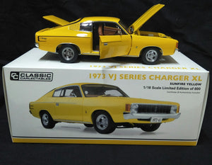 Classic Carlectables 1973 VJ Series Charger XL - Sunfire Yellow - 1:18